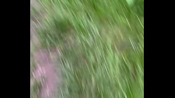Preview 1 of Big Boibs M - Teen guy strips naked and walks in public park nervously Voyeur