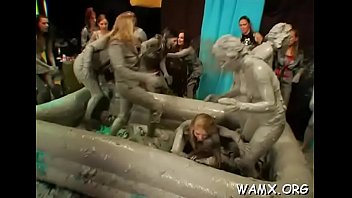 Preview 3 of Long Sex Lesbien - Half exposed lesbians getting all messy in slutty amateurs show