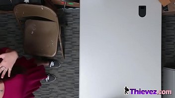 Preview 2 of Classic Oldje - Stunning young thief Karlee Grey getting stripped and fucked on the desk