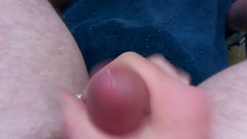 Preview 3 of Nerdy Big Boob Teen - Tied balls cumming