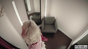 Preview 1 of Fiptqttlx - Teen blonde Ariel being caught by spy cam while masturbating in a shop