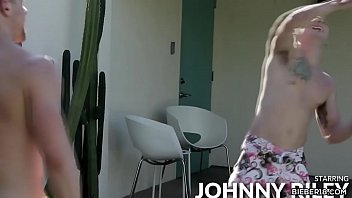 Preview 1 of Vanessa Ferrari - Pool side lovers - Johnny Riley,  Blake Hunter