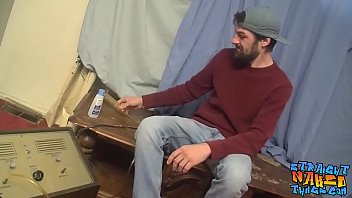 Preview 1 of Khon Vala Xxx - Straight bearded cutie trying out the dick blowing toy