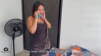 Preview 1 of Xxx Kajl Mp - Si no me follas duro le contar&eacute_ a mi marido que te masturbas con mis fotos. Madrastra MILF latina recibe dura cogida por golosa.