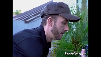 Preview 3 of Org Tuan - Chesty Babe Bridgette B Gropes Delivery Guys Big Cock