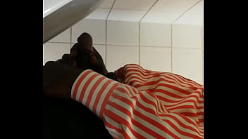 Preview 4 of Xnxxx Xxxx - Black gay guy at public urinal stroking cock