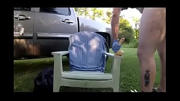 Preview 3 of Enf Cf - Backyard Dildo Fucking