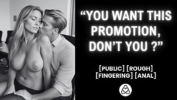 Preview 2 of Asian Lesbian Lactating - He fucks her in the office to get a promotion | Boss fucks employee | Real amateur couple