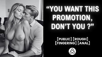 Preview 1 of Asian Lesbian Lactating - He fucks her in the office to get a promotion | Boss fucks employee | Real amateur couple
