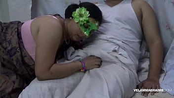 Preview 2 of Four Boys And One Girl Chudai - Big Boob Indian Hot MILF bhabhi Velamma Blowjob