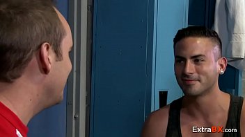 Preview 1 of Boy Two Mom - 3way Gay Fuck in the Locker Room