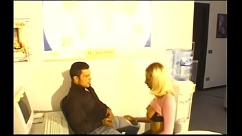 Preview 1 of Wolf Fime - Busty white chick gives oral pleasure to her boss on the chair