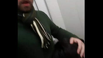 Preview 1 of Lebanese Lesbian Tima - Blowjob in a public Romanian&#039_s Museum bathroom(short clip)