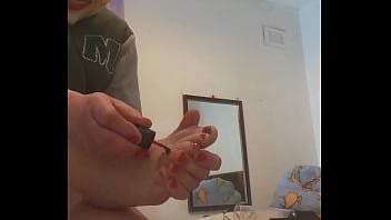 Preview 2 of Mom And Dad And My Phone And - Semi-nude,  doing nails and slapping ass