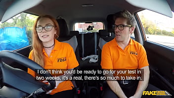 Preview 2 of Magni Max Married - Fake Driving School - British ginger babe Ella Hughes gets her perfect pussy fucked during driving lesson