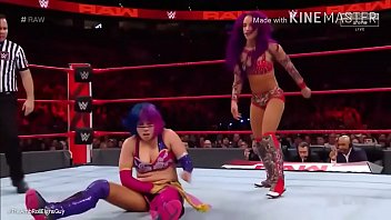 Preview 2 of Hot Mam San - Sasha Banks takes Asuka to the limit.