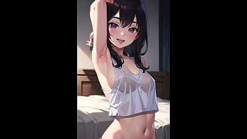 Preview 2 of 18years Gailsex Video - Beautiful young women staring at you while showing off their sexy armpits (hentai) (ai generated)