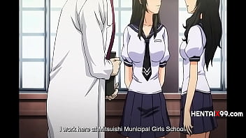 Preview 1 of Teacher Sholl - Old Teacher Converts Every Naive Lesbian Students Straight By Fucking Them &amp_ Making The Other Ones Watch Them Cum | HENTAIX99