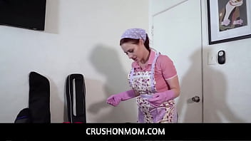Preview 1 of Teen Ass Double - CrushonMom  - MILF stepmom maid Jessica Ryan cleans stepsons room and his big cock too