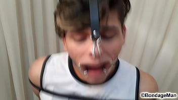 Preview 3 of Gay Big Dick Boy - Axel Gag Testgagged several times for gag test from Bdman