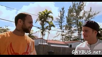 Preview 2 of 18 Fuke - Blindfolded hunk receives flithy oral-service from chap