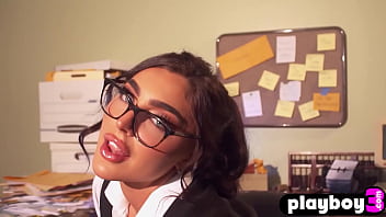 Preview 1 of Amit Ji - All natural secretary posed after work and hot MILF Emily Rinaudo exposed perfect body