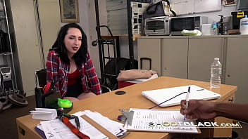 Preview 1 of Ganny Japan - Country babe in plaid shows how slutty she can be at job interview