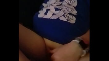 Preview 2 of Fax 309 Porn - Wife touching herself on couch her in the background