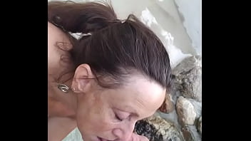 Preview 2 of Game Sex Hoters - POV Mature Hotwife Candi Annie Milks Cock at Nudist Resort Pool