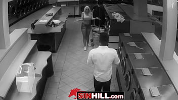 Preview 1 of Papa And Silva - Sexy Curvy Blonde Babe Fucked At Laundromat - Leya Falcon