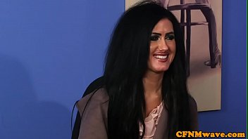 Preview 1 of Evelynnlin - Cute euro dominates naked guy on her knees