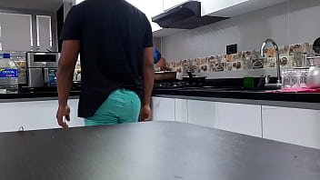Preview 1 of Mariah Mom - I convince the employee to fuck in the kitchen. Part 1