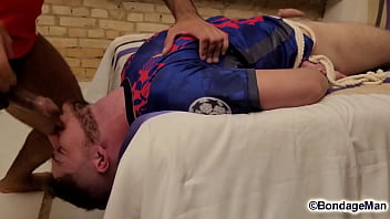 Preview 2 of Porn 3movis Sexe - Rodrigo and Duratto soccer players fucking bound and gagged for the first time | Preview 3