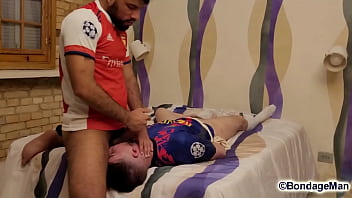 Preview 4 of Porn 3movis Sexe - Rodrigo and Duratto soccer players fucking bound and gagged for the first time | Preview 3