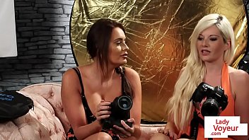 Preview 1 of 1080p Defloration - Busty domina beauties filming jerking sub