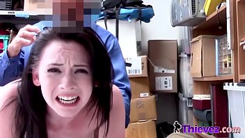 Preview 4 of Xnxxx H - Tight teen with perfect tits sucks dick to gete out of trouble