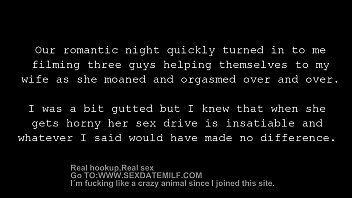 Preview 1 of Beth Tehachapi - 3 guys met in a bar take my cuckold wife