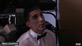 Preview 2 of Msage Xxx Oily - Men.com - (Cliff Jensen,  Damien Kyle) - Runaway Groom - Str8 to Gay - Trailer preview