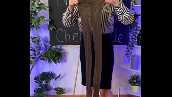 Preview 2 of Prius Tiwari - NYLON CLUB - SEXY MATURE IN SHEER BROWN PANTYHOSE