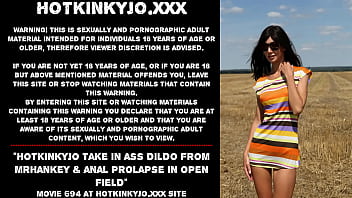 Preview 1 of Kashmarisex Vedios - Hotkinkyjo take in ass dildo from mrhankey &amp_ anal prolapse in open field