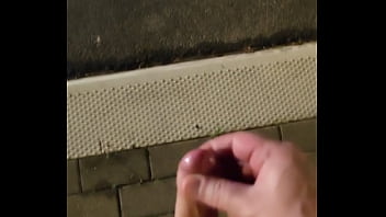 Preview 3 of Horny Solo Girl Teasing - Bus stop public cum ballweight
