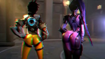 Preview 2 of Hotlatinasdpd - Work Dat Booty   Liara T, soni,  Widow Maker,  Tracer,  Ivy Valentine,  Elizabeth,  Beyounce