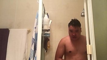 Preview 1 of Teen Fucks On Chair - Sexy shower scene 3