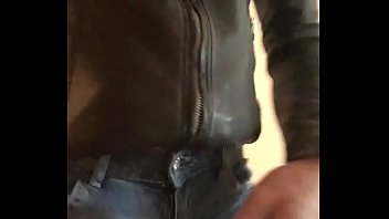 Preview 1 of Cocklode Can Suck His Own Dick - Tiny jeans  in leather jacket