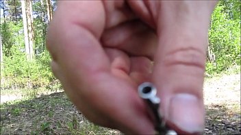 Preview 1 of Asian Oral Creampie Hd - selfcuffed walk in the forest