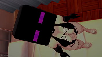 Preview 1 of Surprise Sex Staring Debbie Whit - con mascara de Enderman folla en la enfermeria,  esta mojada y en ba&ntilde_ador