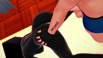 Preview 4 of Sexy Girl Changing Room - Enderwoman quiere jugar con una gran polla entre sus senos (minecraft hentai)