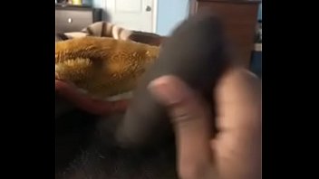 Preview 3 of Sexy Vidioes Xxxx - Big black cock gets stroked while people are home