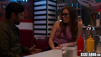 Preview 3 of Khun Wala Pudi - Busy night shift for sexy big ass teen waitress Katie Kush with customer