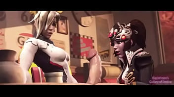 Preview 2 of Sana Beeg - Futanari - Mercy x Widowmaker Part 1